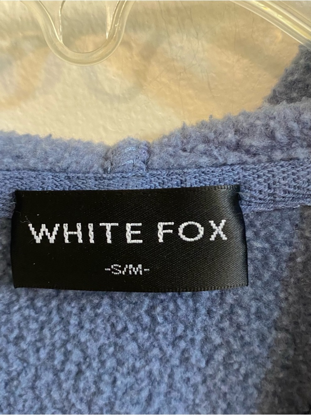White Fox Vol.3 Women's Oversized Pullover Hoodie Size S/M Ocean Blue/White - Picture 3 of 16